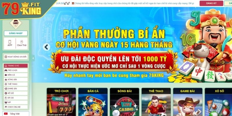 Đăng Ký 79KING - Hướng Dẫn Từ A Đến Z Cho Người Mới Bắt Đầu 1 Truy cập trang chủ 79KING